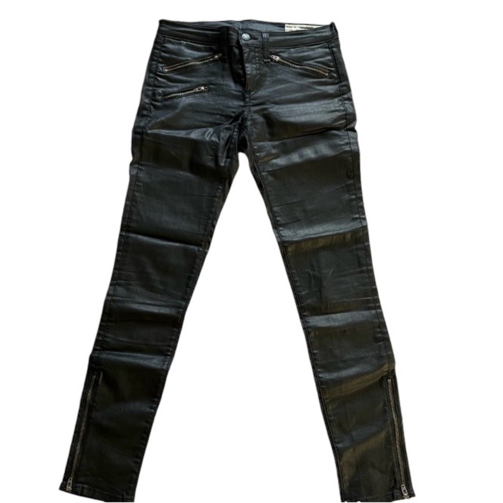 Rag and Bone Leather Pants Black Size 26